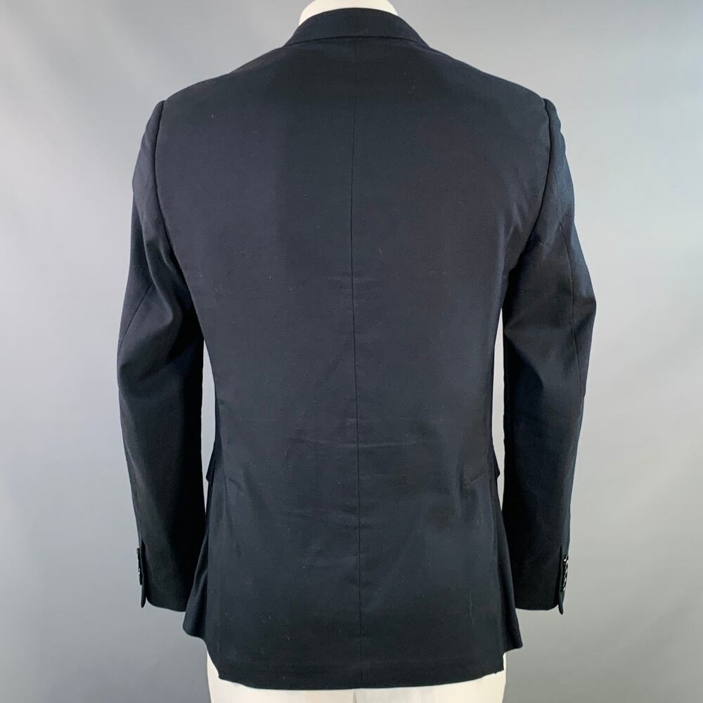 BURBERRY LONDON Size 42 Navy Cotton Blend Notch Lapel Sport Coat - Picture 4 of 13